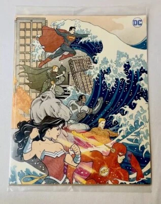 "Mini póster exclusivo de DC Comics Lootcrate 8x10"" Batman Superman Wonder Woman" Foto 1 de 3