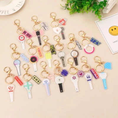 Kpop Stray Kids BP Bpink Lightstick 形状丙烯酸钥匙链 NCT 钥匙圈支架 — 第 1/4 张图片