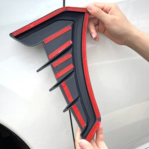2× Universal Carbon Fiber Look Side Vent Car Air Flow Fender Grille Decorative - Picture 1 of 8