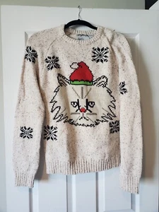 Character Hero Ugly Christmas Sweater Cat Size Small - Picture 1 of 5