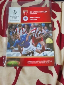 2007 RED STAR BELGRADE v RANGERS FC CHAMPIONS LEAGUE GROUP STAGE PROGRAMME - Picture 1 of 2