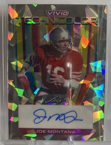 2023 LEAF VIVID JOE MONTANA TECHNICOLOR SILVER AUTO 6/9 SAN FRANCISCO 49ERS