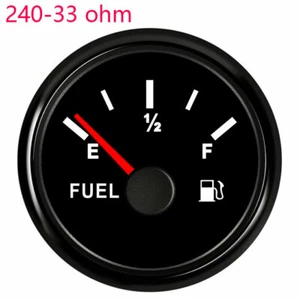 Black 52MM/2" Fuel Level Meter Gauge 240-33 ohms For Car Truck Motorcycle Marine - Picture 1 of 6