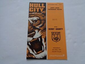 HULL CITY v DERBY COUNTY - APRIL 8th, 1970 - JIMMY LODGE TESTIMONIAL MATCH