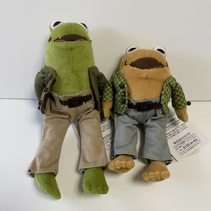 Frog and Toad Plush Set of 2 Stuffed Animal Small Sekiguchi Japan Arnold Lobel - Picture 1 of 21