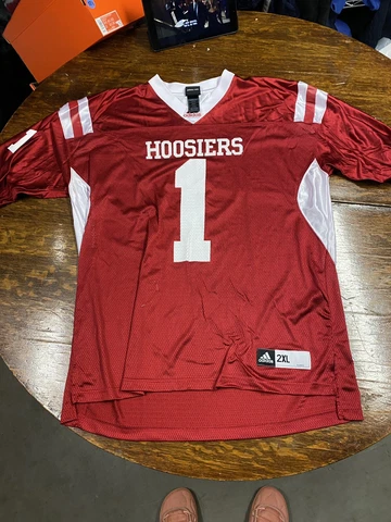 Adidas Indiana Hoosiers #1 Jersey Mens 2XL College Football Red Shirt Cover