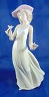 NAO  LLADRO  GENTLE BREEZE  1158 BY VICENTE MARTINEZ GIRL & FLOWER BOX repaired