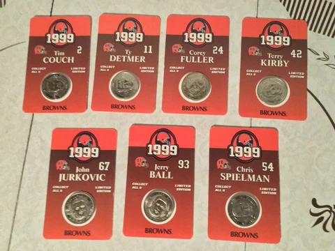 1999 Cleveland Browns Collectible Coins Couch-Spielman-Kirby-Ball & More *Pick 1 Cover