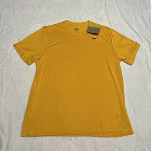 The Nike Tee Dri Fit Mens Short Sleeve Shirt Training Yellow Gold Size XL NEW - Picture 1 of 7