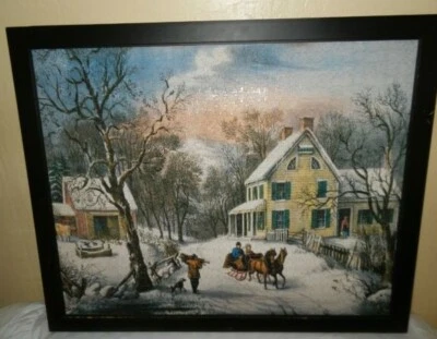 Victorian Christmas 1000pc Thomas KinKade - Finish with frame - Image 1 of 4