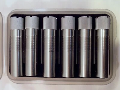 JUEGO DE 6 TUBOS OBTURADORES BRILEY INOX BERETTA OPTIMA HP CON ESTUCHE ARCILLAS DEPORTIVAS Foto 1 de 4