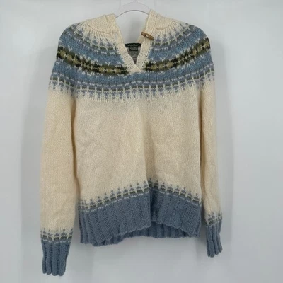 Suéter con Capucha Eddie Bauer Fair Isle Para Mujer Talla L Acogedor Nórdico Cottagecore Foto 1 de 4