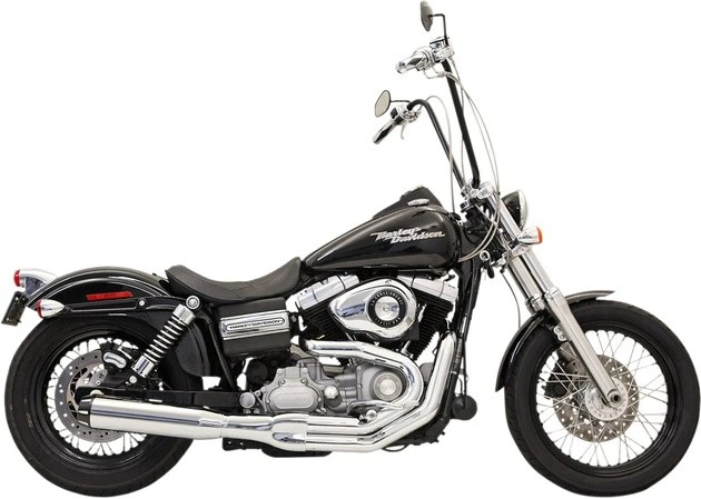Bassani Road Rage II B1 Exhaust System Chrome #1D18R Harley Davidson Dyna Foto 1 de 1