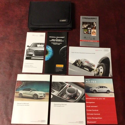 2016 AUDI A3 1.8 & 2.0 CABRIOLET CONVERTIBLE OWNERS MANUAL NAV XM REF CASE ALL - Image 1 of 4