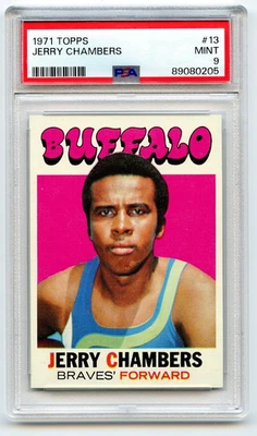 Baloncesto Topps 1971 Jerry Chambers #13 Buffalo Braves PSA 9 como nuevo Foto 1 de 2