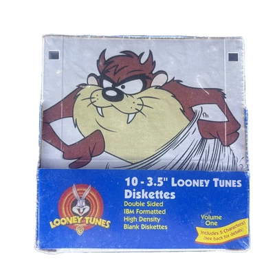 "DISQUETES LOONEY TUNES 3,5"" - DIABLO DE TASMANIA - PAQUETE DE 10 - NUEVO SELLADO" Foto 1 de 4
