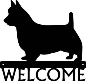 Australian Terrier Dog Welcome Sign - Made in America - Outdoor Decor - Picture 1 of 4