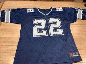 Vintage 90's Team Nike Dallas Cowboys Emmitt Smith Jersey Men Size XL Blue White - Picture 1 of 6