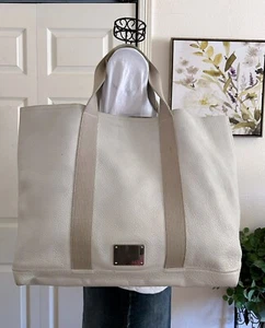 Authentic Mulberry Off White Pebble Leather Fringe Extra Large Tote Shopper Bag - Picture 1 of 11