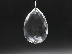 Klar hängender Sonnenfänger Anhänger Kristall Träne Prisma Ornament 38mm 50mm Home - Bild 1 von 6