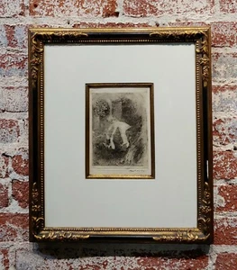 Armand Berton - Mother & Child-Original Etching -Signed -c1900  - Picture 1 of 8