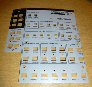 MOTU Digital Performer Mackie Control Universal MCU Pro lexan overlay - Picture 1 of 1