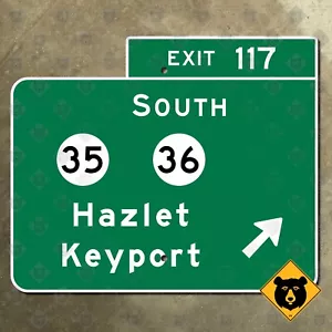 artículo para steve9p - NJ salida 117 Hazlet Keyport signo - 5x6 - Imagen 1 de 2