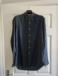 Polo Ralph Lauren Plaid Oxford Shirt Navy/Green Size L New No Tags - Picture 1 of 7