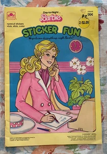 Vintage 1985 Golden Day-To-Night Barbie Sticker Fun Book 2135-62 - Picture 1 of 13