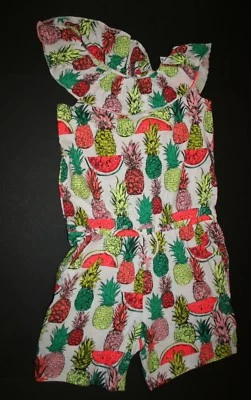 New NEXT UK Girls 12 year 1 Piece Outfit Jumper Romper NWT Tropical Pineapple  - Image 1 of 3