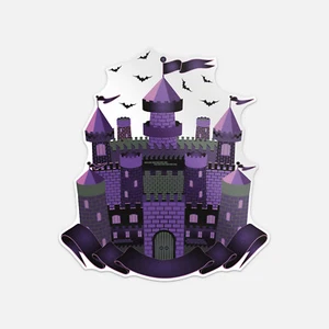 Calcomanía adhesiva de vinilo de Halloween Castillo Bruja Oscura - Imagen 1 de 1