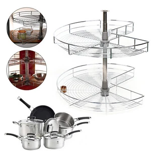 KARUSSELL SCHRANK DREHBODEN ECKSCHRANK KÜCHE TOPF SCHUBLADE 270° Eckdesign DHL - Bild 1 von 9