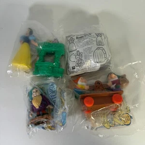 McDonald's Disney Snow White and the Seven Dwarfs Happy Meal Toy Lot of 4 1992 - Picture 1 of 9