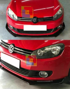 VW GOLF 6 VI 2008-2012 LAMA SOTTO PARAURTI ANTERIORE IN ABS SPLITTER - Imagen 1 de 9