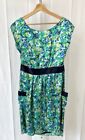 LILLY PULITZER Kimball Dress Hammered Silk Oops I Spilled It Again Green Blue 12