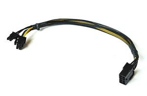 PCI Express Kabelverlängerung 8 Pin auf 6+2 Pin für Grafikkarten 13,5" 18 AWG - Bild 1 von 2