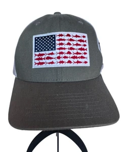 Columbia PFG Fish Flag Flexfit Ball Cap S/M Mesh Back EUC - Picture 1 of 11