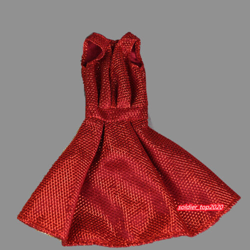 1:6 beau modèle de vêtements robe jupe rouge pour figurine femme 12 pouces corps