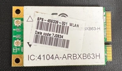 WiFi CARD PPD-AR5BXB63- H 459339-001 g50 - Image 1 of 3
