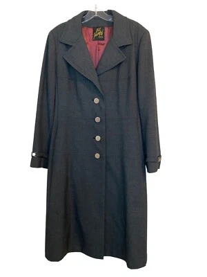 Abrigo de vestir vintage gris juvenil cubo Frankel especialidad plata cadena detalle L? Foto 1 de 4