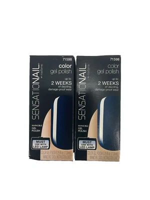 PACK 2 Esmaltes en Gel SensatioNail Color 71598 AZUL ALLÁ Tono Nuevo de Lote Antiguo *LEER* Foto 1 de 4