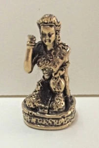 DIVINITE PROSPERITE CHINE amulette statuette figurine laiton Bouddhisme Asie b2 - Imagen 1 de 3