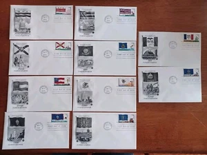 2008 FDC Set of 10 - Scott# 4283-92 - Flags of Our Nation - PCS Cachet UA - Picture 1 of 6