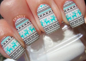 Christmas Sweater Nail Art Stickers Transfers Decals Set of 22 - A1363 - Picture 1 of 1
