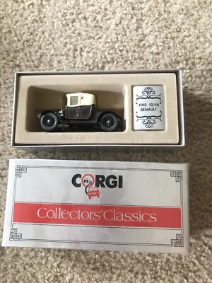 1910 Renault Corgi Glassics Die Cast England Car 12/16 Auto White / Brown W/Box - Image 1 of 4