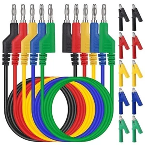 Farben Prüfkabel Messleitung Bananenstecker Laborkabel Messkabel 5 5stk 4mm Set. - Bild 1 von 7