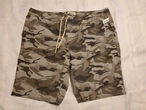 Goodthreads Men's 11" Inseam Pull-On Stretch Canvas, Gray Camo, Size X-Large C5 - Picture 1 of 4