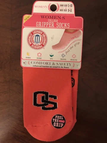 NWT Women's Skidders Non-Skid Oregon State Beavers Slipper Socks Orange Cover