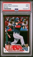 Masataka Yoshida 2023 Topps Series 2 Baseball Black Rookie Card /72 #471 PSA 9