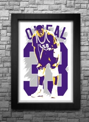 Impresión/póster artístico Shaquille O'Neal LSU TIGERS ¡ENVÍO Y DEVOLUCIÓN GRATIS! JERSEY B2G2 Foto 1 de 4